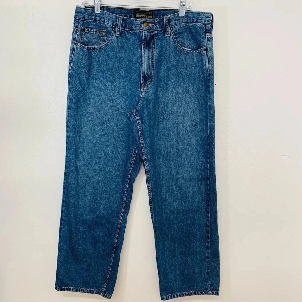 Axist Mens‎ Jeans 36X30 Measures 36x29  Straight Leg 100% Cotton Blue Casual